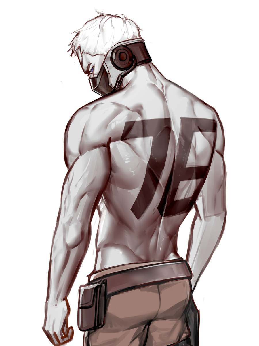 This is a pixiv picture whose title is Soldier 76.