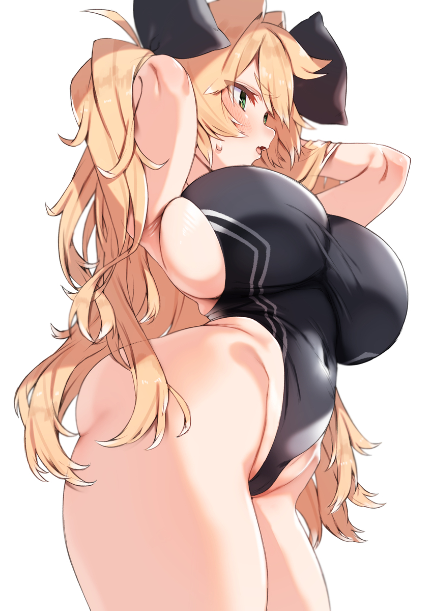 This is a pixiv picture whose title is 競泳水着幼なじみちゃん.