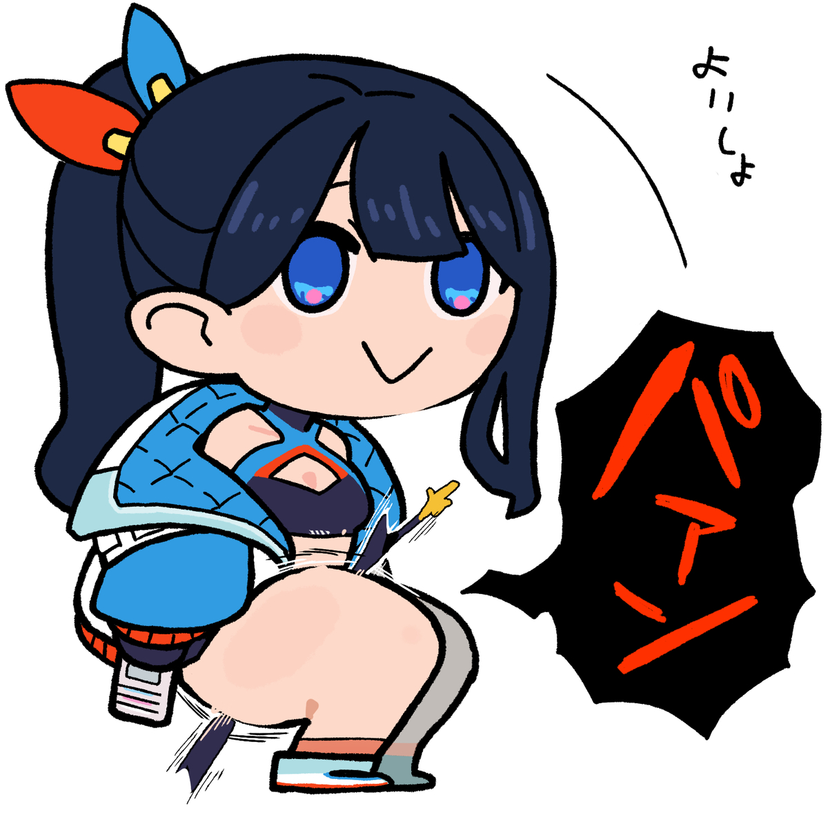 This is a pixiv picture whose title is 六花の太もものベルト.