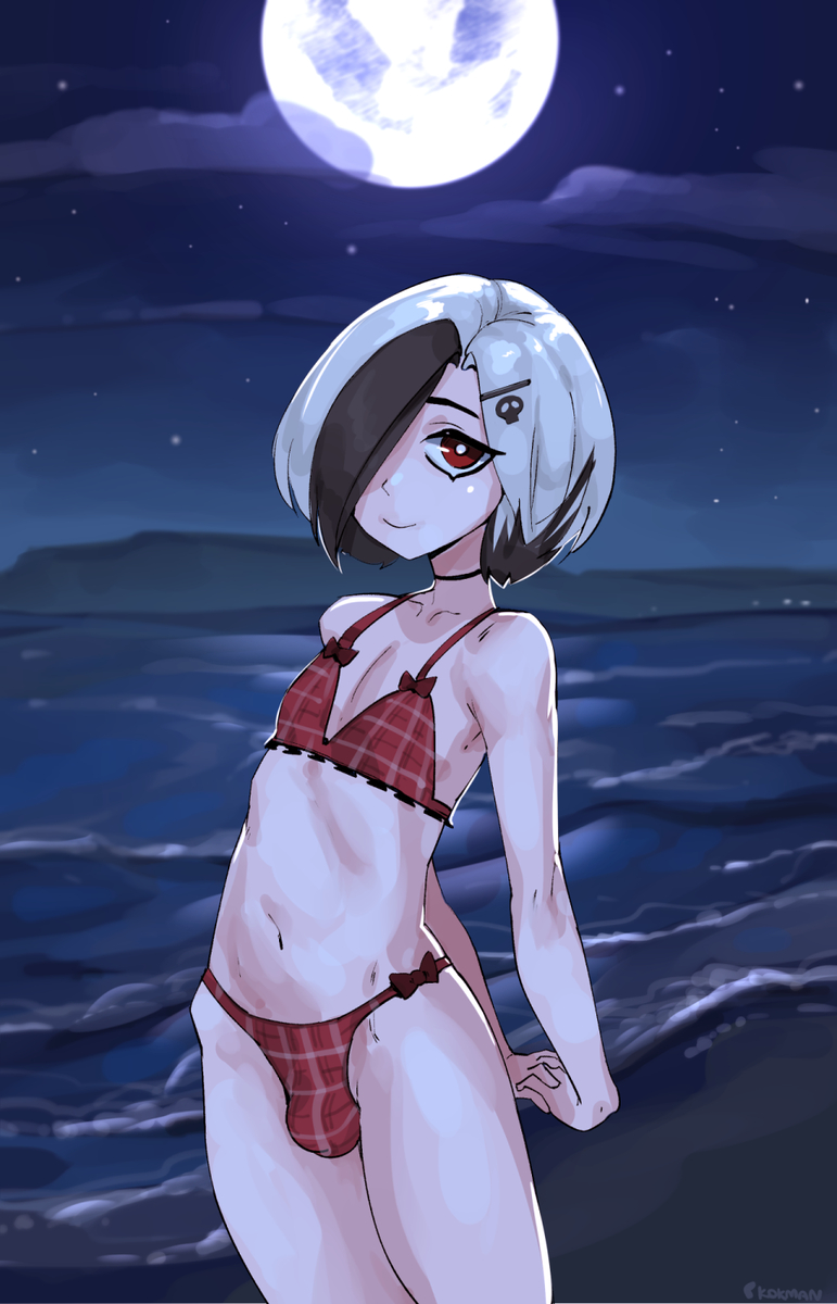This is a pixiv picture whose title is MAX ON THE NIGHT BEACH commish.