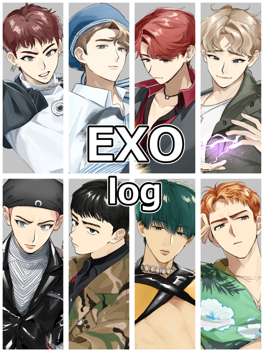 This is a pixiv picture whose title is exo.