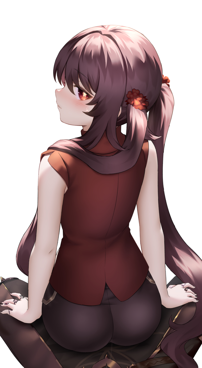 This is a pixiv picture whose title is 膝乗り胡桃.