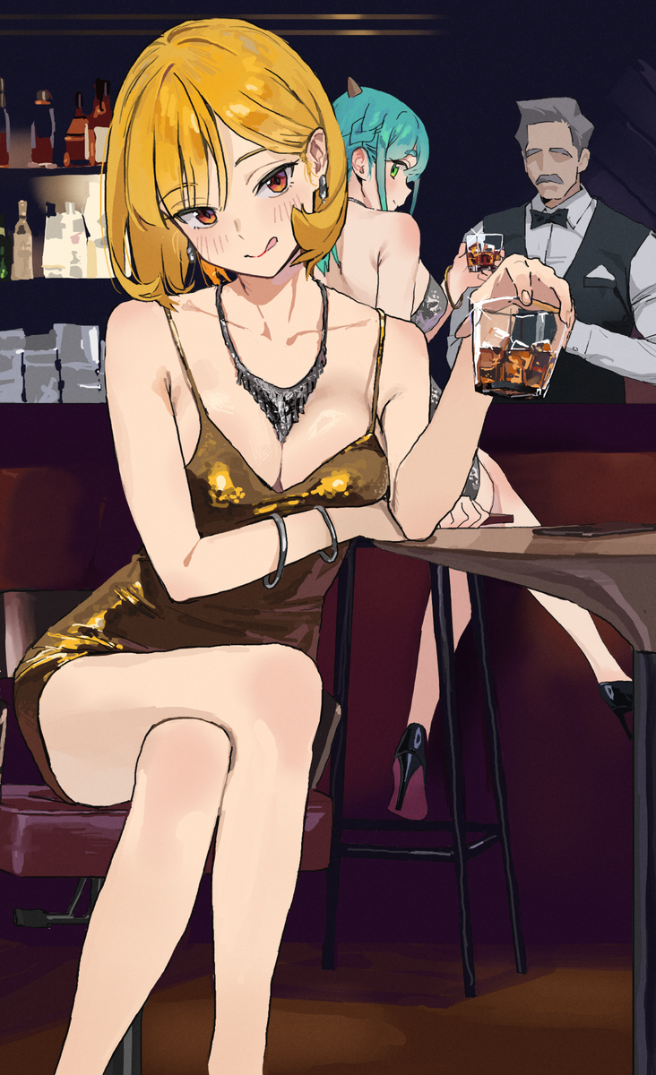 This is a pixiv picture whose title is Wanna grab a drink?.