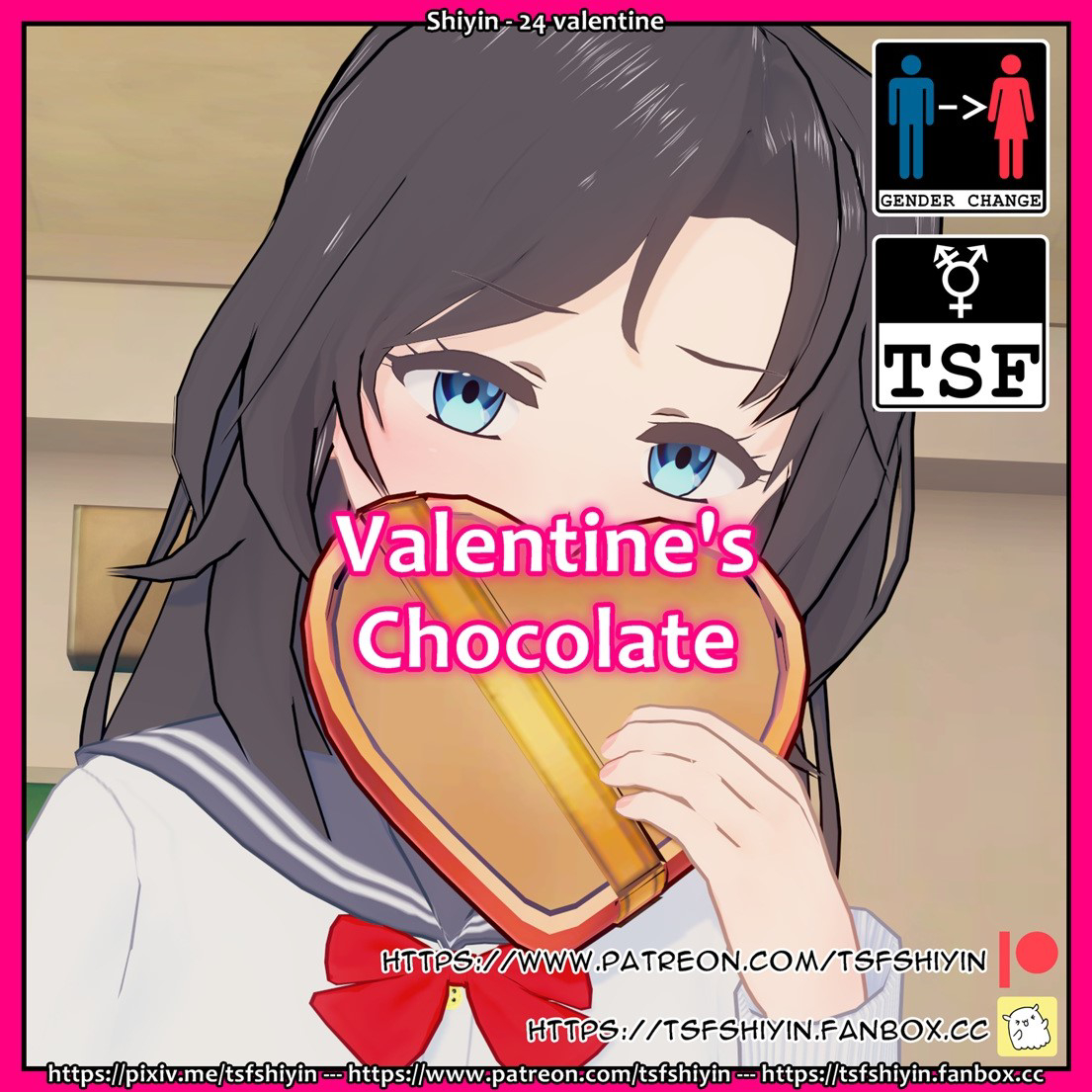 This is a pixiv picture whose title is Valentine's Chocolate.