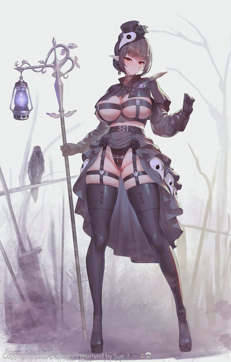 This is a pixiv picture whose title is OC.