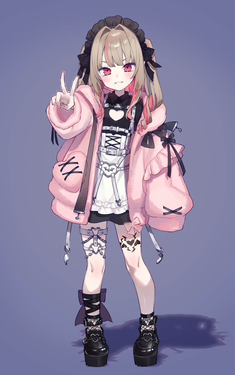 This is a pixiv picture whose title is ✌❤.