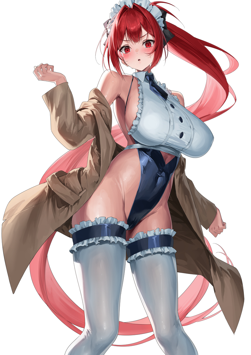 This is a pixiv picture whose title is 赤髪娘.