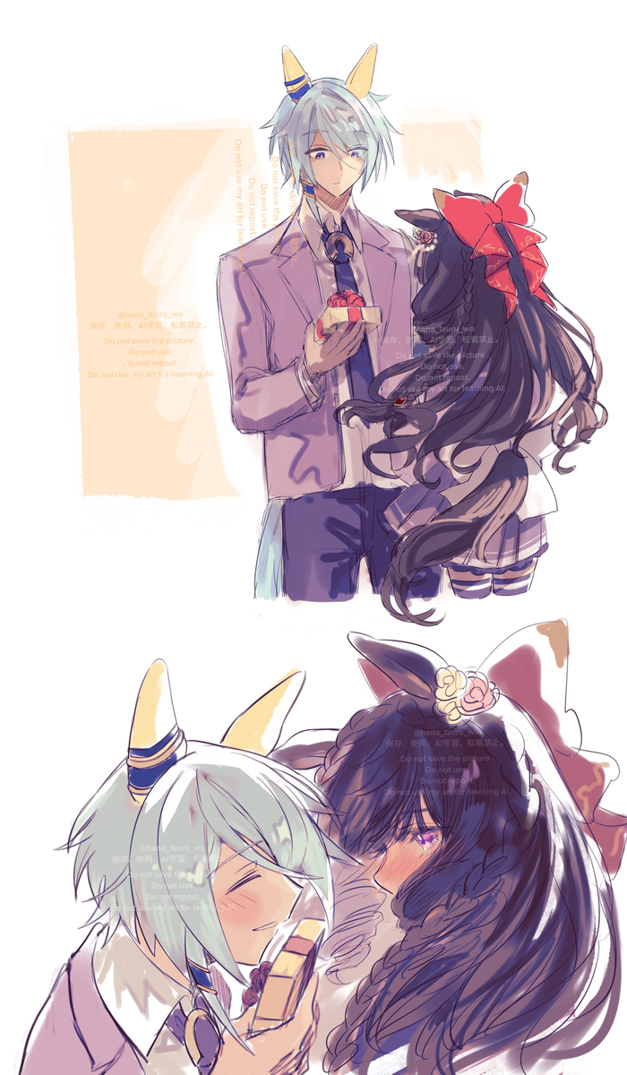 This is a pixiv picture whose title is 【※ウマ息子】ミラルビバレンタイン.