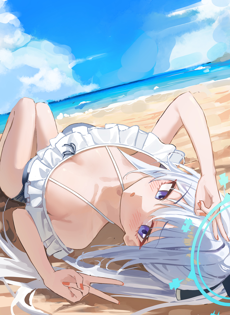 This is a pixiv picture whose title is 月雪ミヤコ(水着) 41日目.