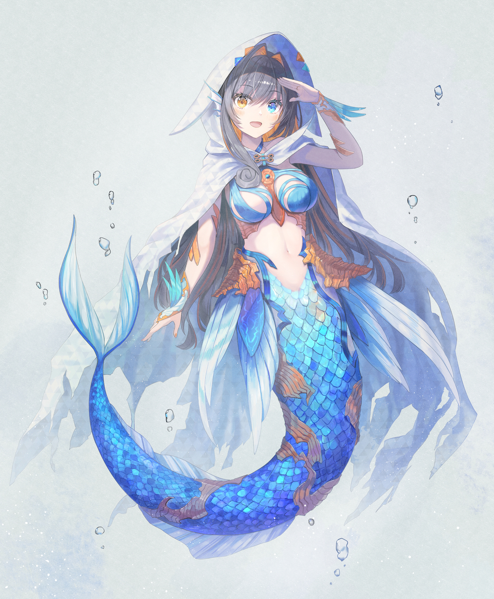 This is a pixiv picture whose title is mermaid.