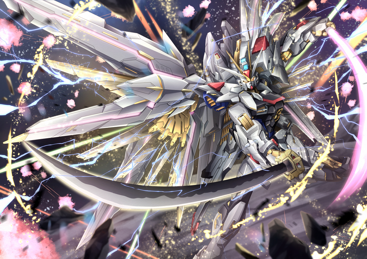 This is a pixiv picture whose title is マイティーストライクフリーダムガンダム.