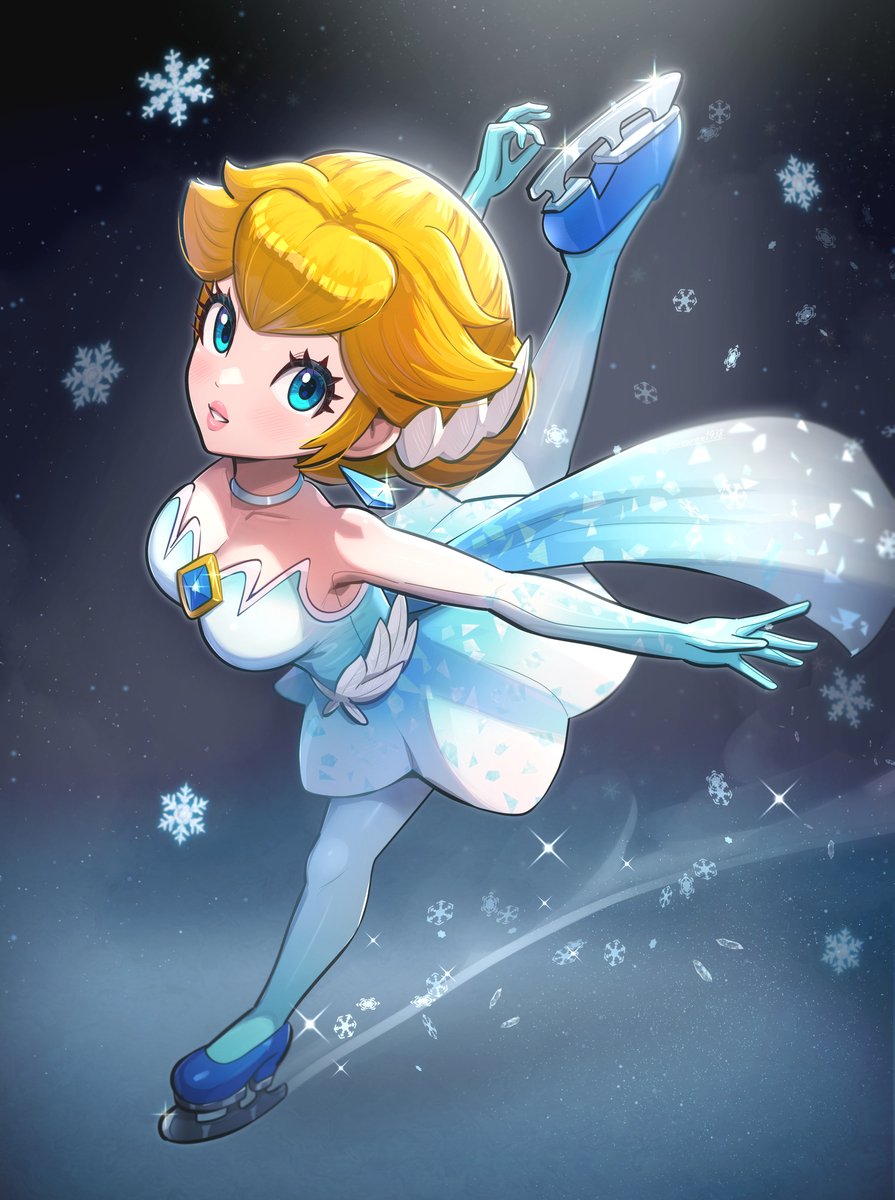 This is a pixiv picture whose title is フィギュアスケーターピーチ.