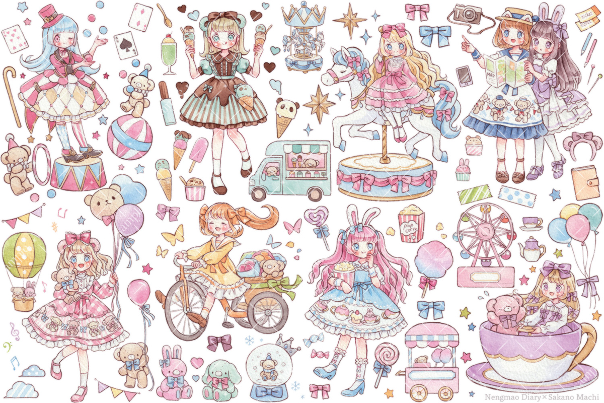 This is a pixiv picture whose title is Amusement park.