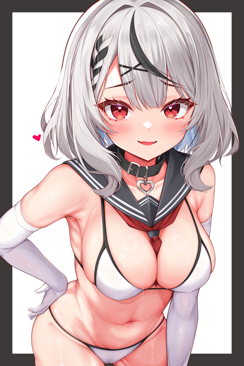 This is a pixiv picture whose title is セーラービキニクロヱ🖤.