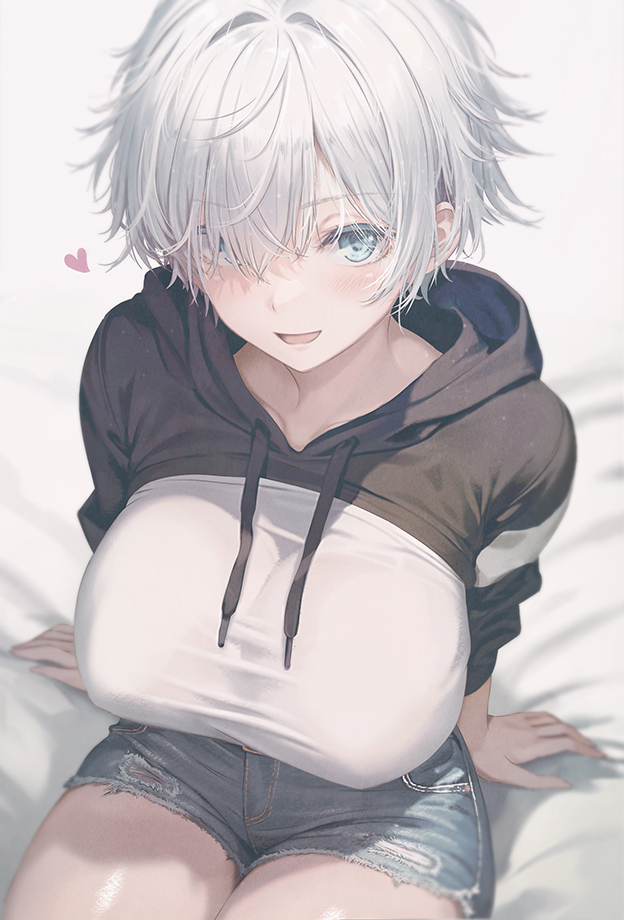 This is a pixiv picture whose title is 「…何しよっか💙」.