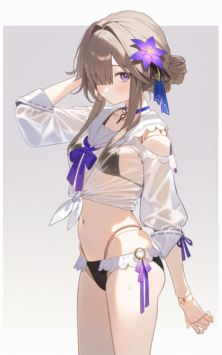 This is a pixiv picture whose title is ヘルタ様の水着姿(?.