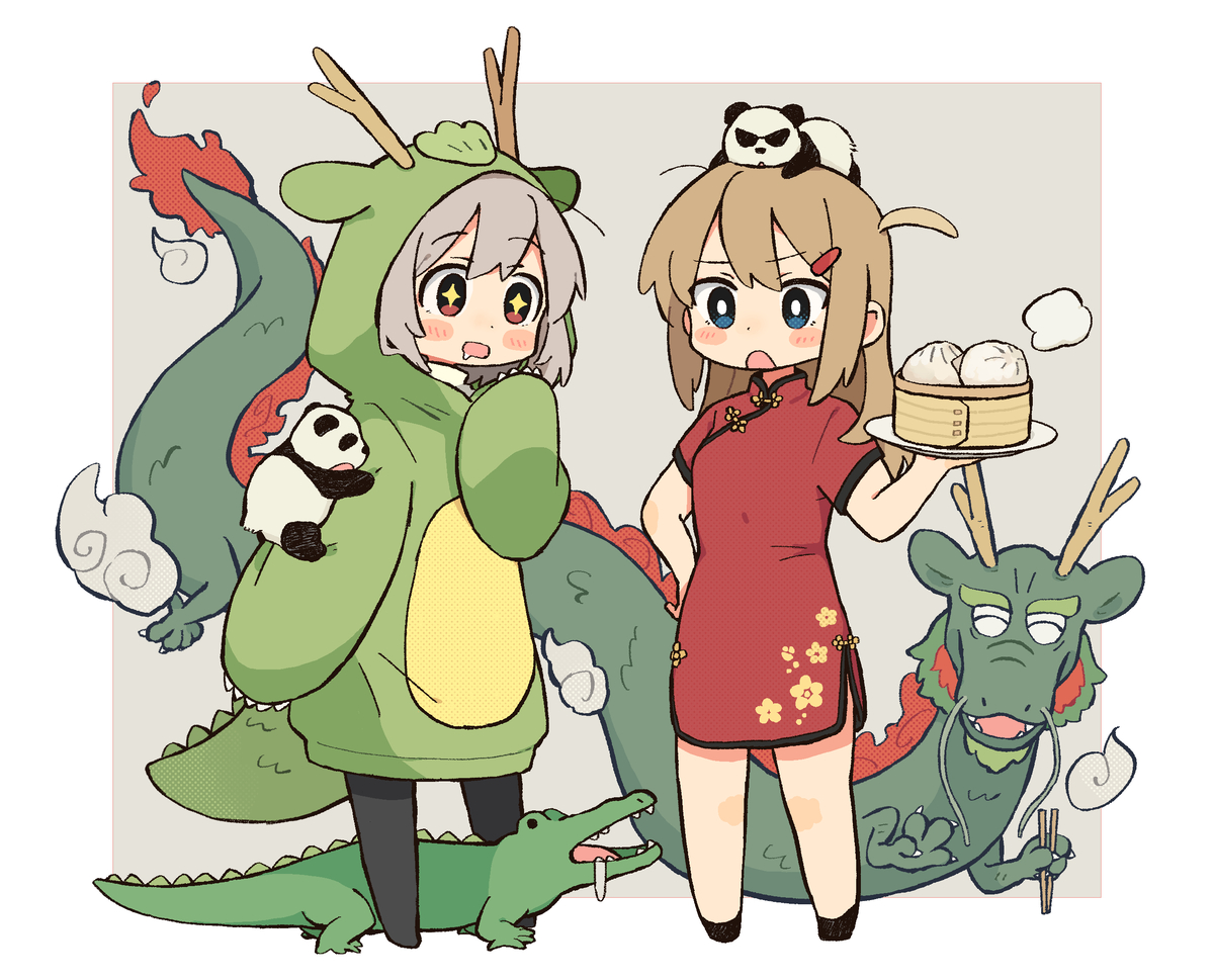 This is a pixiv picture whose title is みんなで食べたい肉まんを.