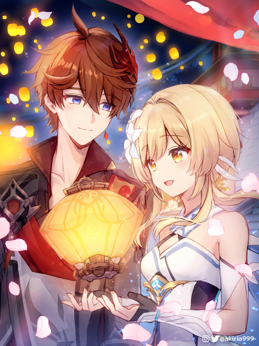 This is a pixiv picture whose title is 【タル蛍】海灯祭デート🐳✨【chilumi】.