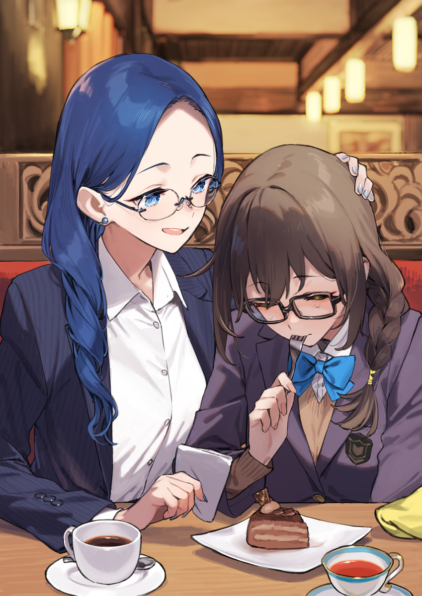 This is a pixiv picture whose title is 近視の姉＃148.