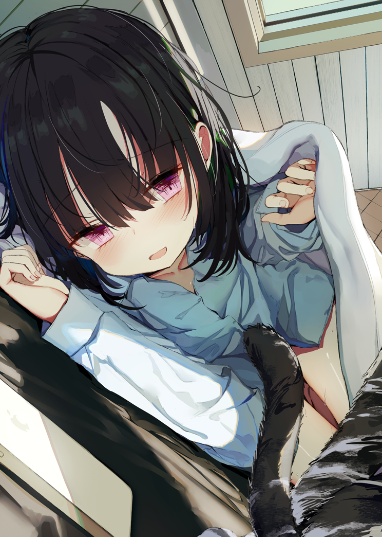This is a pixiv picture whose title is 「来ますか...？」.
