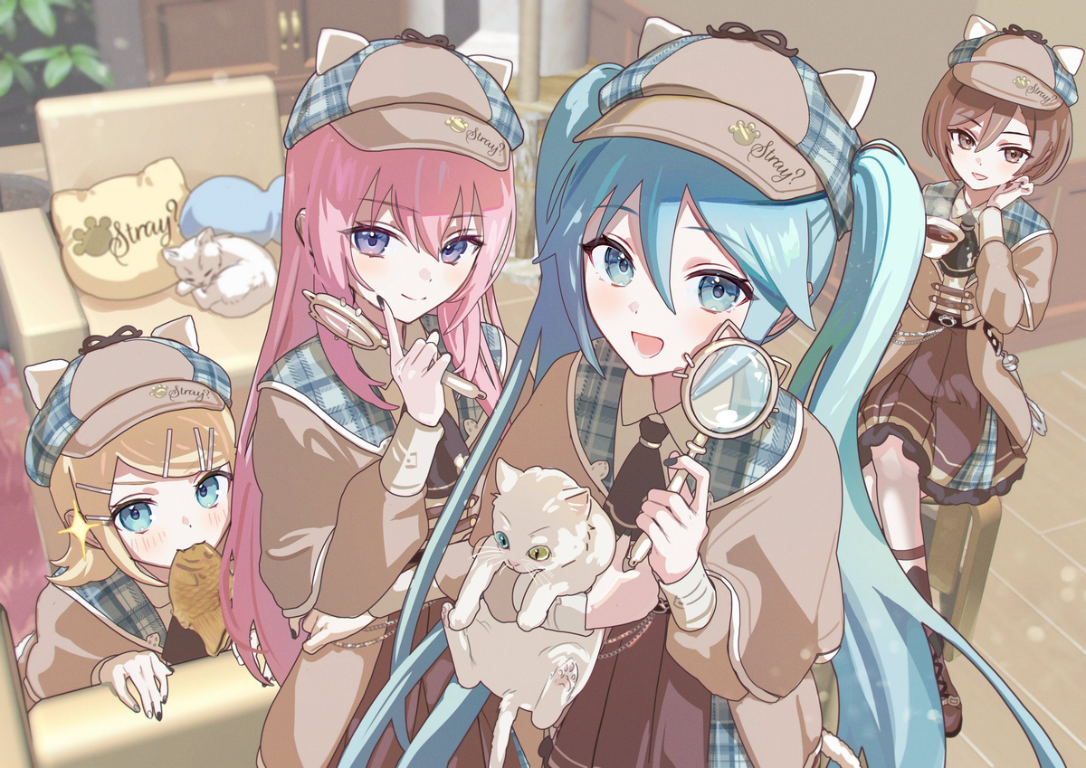 This is a pixiv picture whose title is Detective Cat Robe.