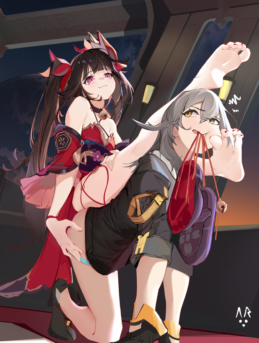 This is a pixiv picture whose title is (∩•̀ω•́)⊃-⭐⋆.