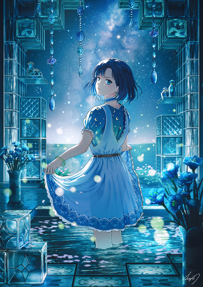 This is a pixiv picture whose title is Luminous Blue.