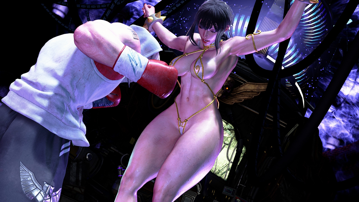 This is a pixiv picture whose title is Chun-Li Punching Bag.