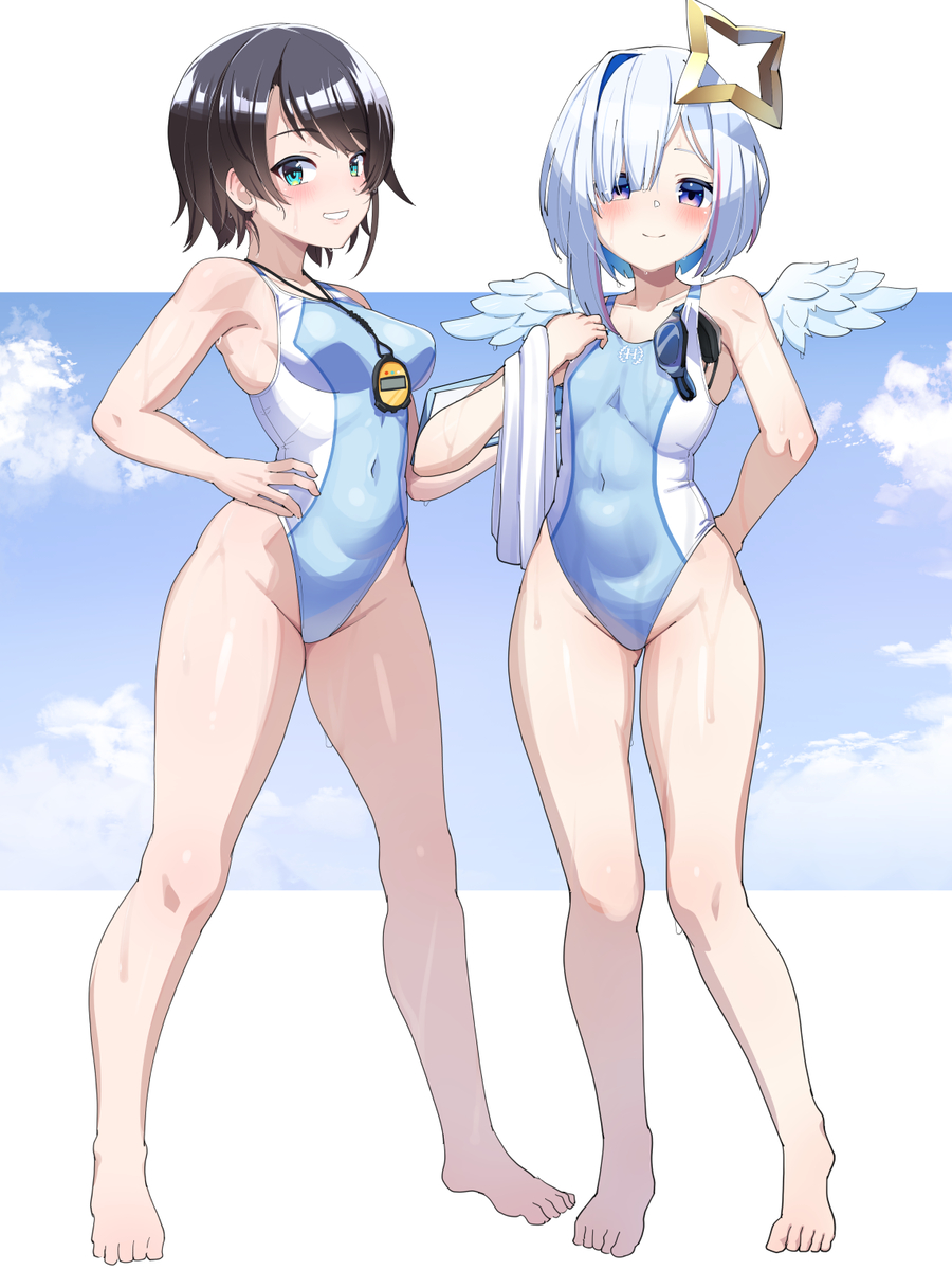 This is a pixiv picture whose title is 水泳部.