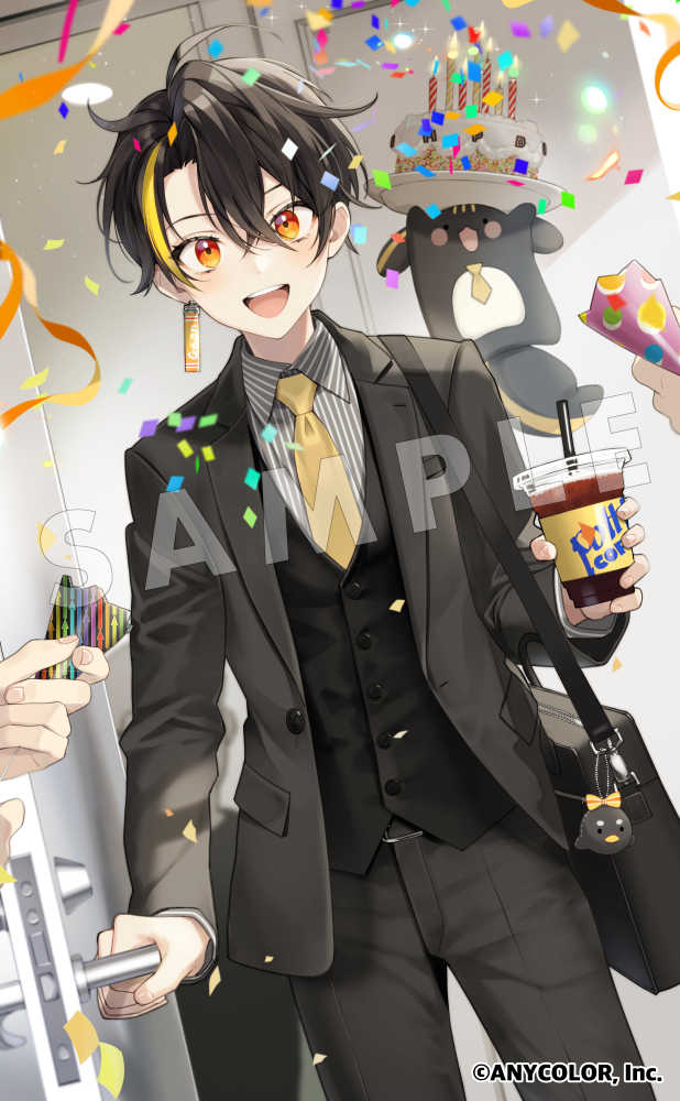 This is a pixiv picture whose title is ガオンさん誕生日ボイスビジュアル2024.