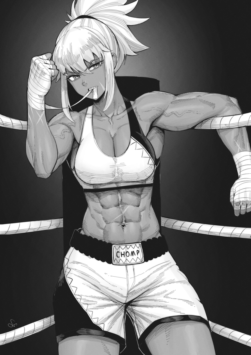 This is a pixiv picture whose title is Buff fighter girl.