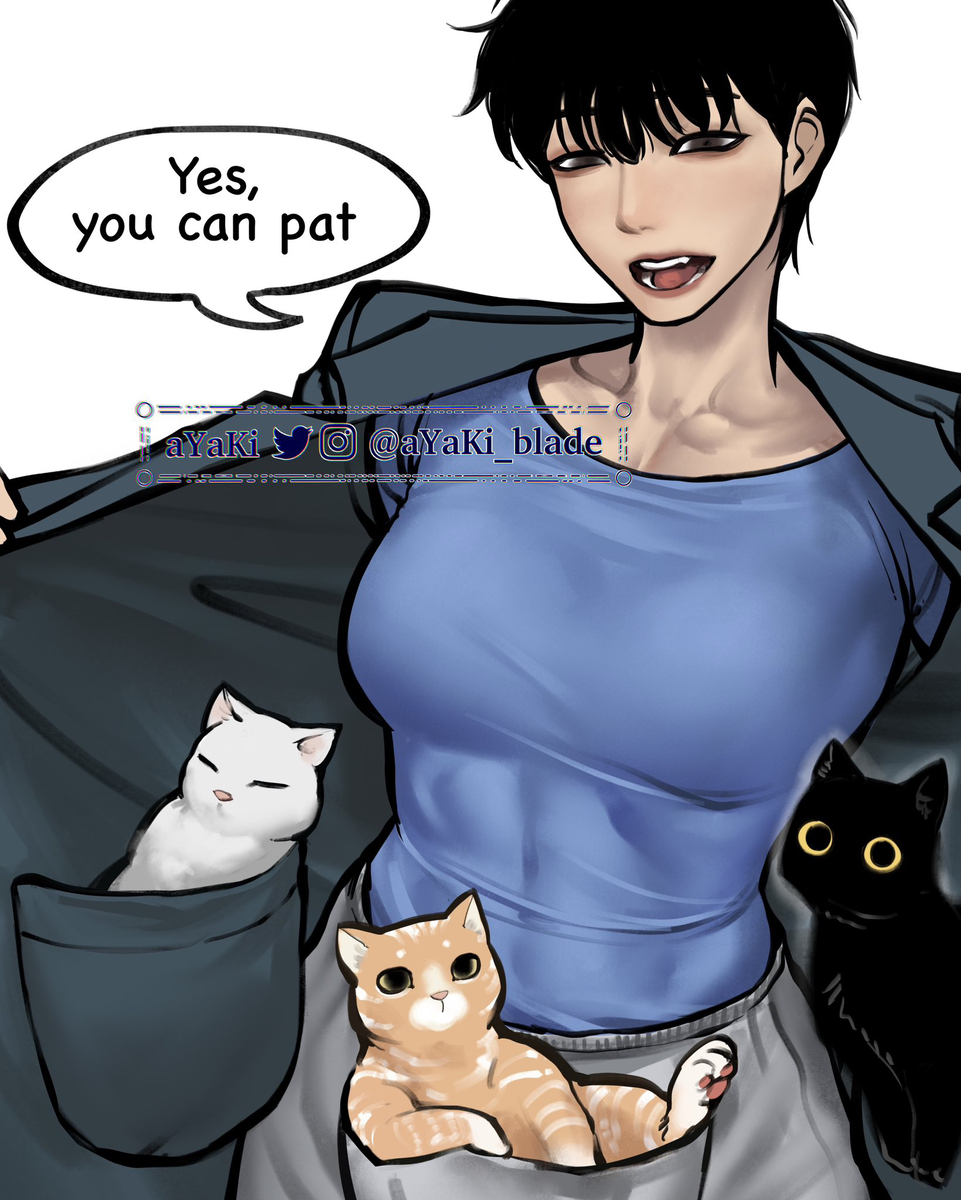 This is a pixiv picture whose title is 撫でていいよ.