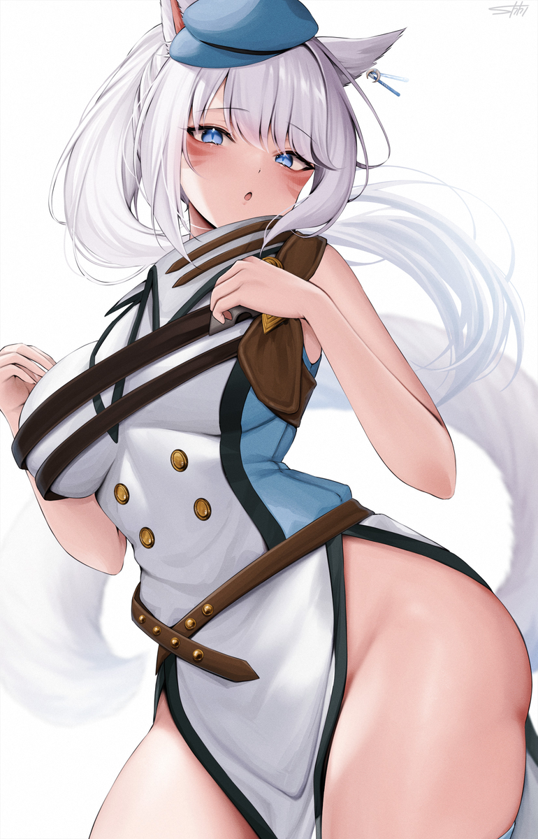 This is a pixiv picture whose title is ミコッテのふともも.