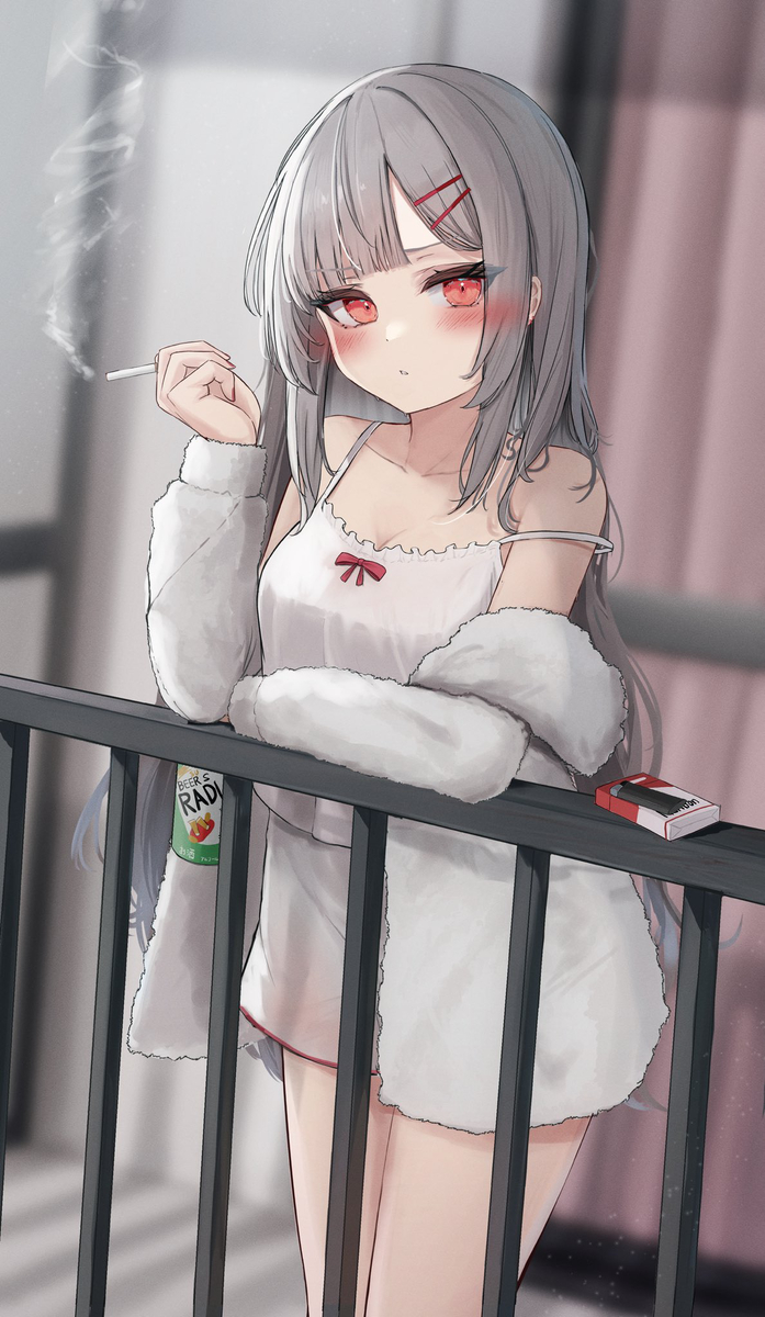 This is a pixiv picture whose title is 🚬.