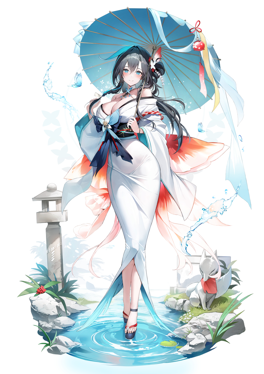 This is a pixiv picture whose title is 静かな池のフラン.