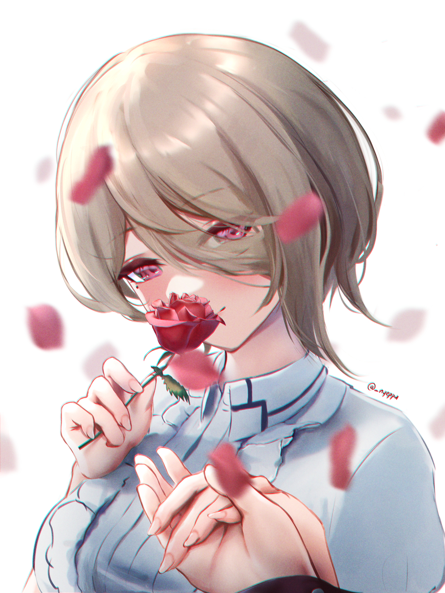 This is a pixiv picture whose title is The rose she treasured that day.