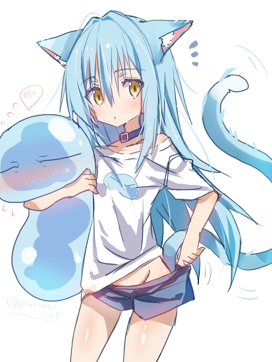 This is a pixiv picture whose title is ケモ耳リムル様らくがき〜.