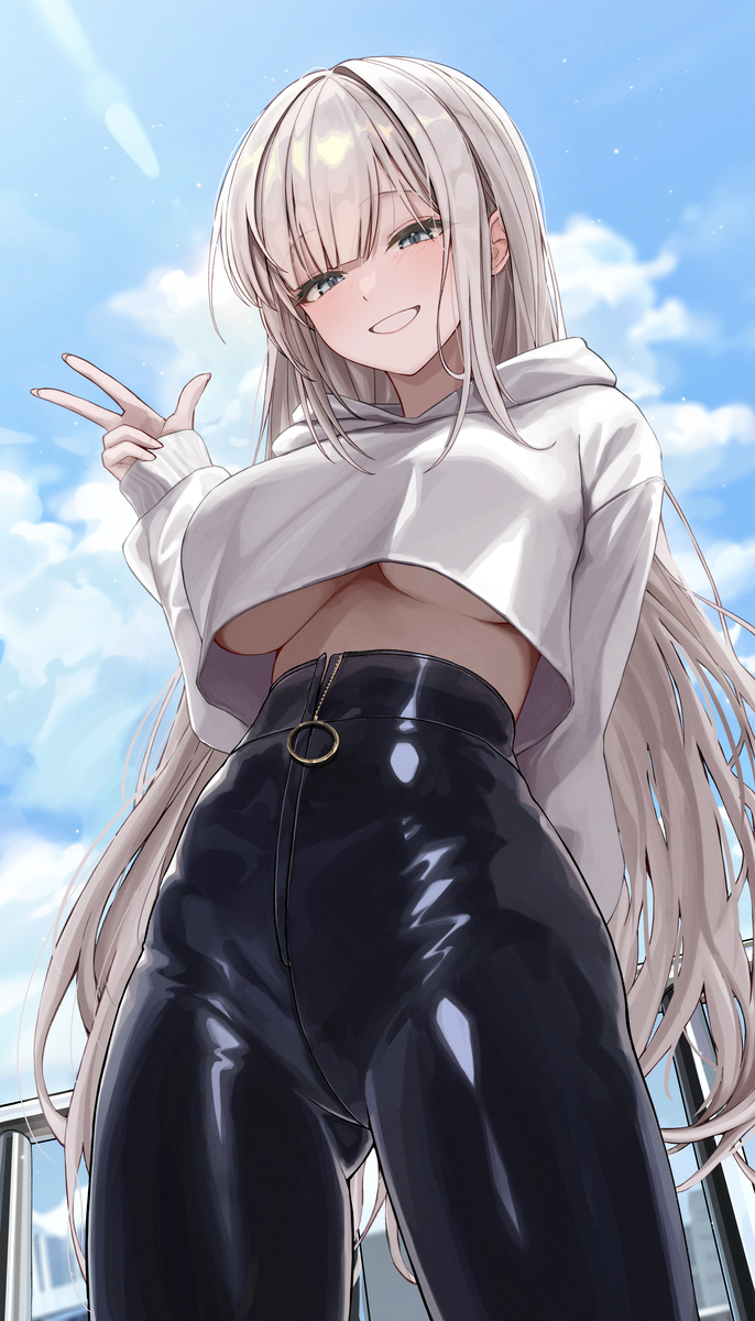 This is a pixiv picture whose title is ピース♡.