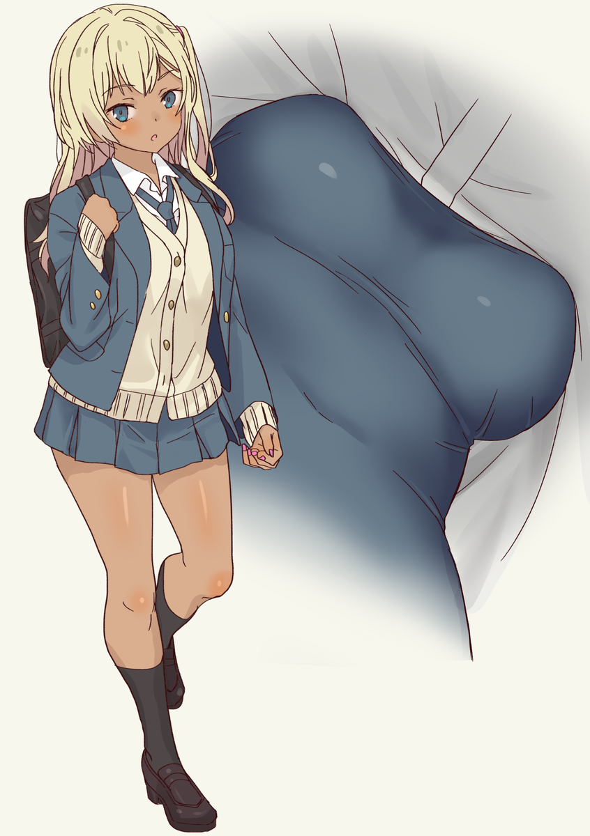 This is a pixiv picture whose title is ギャル崎さんの内部を下から見た図.