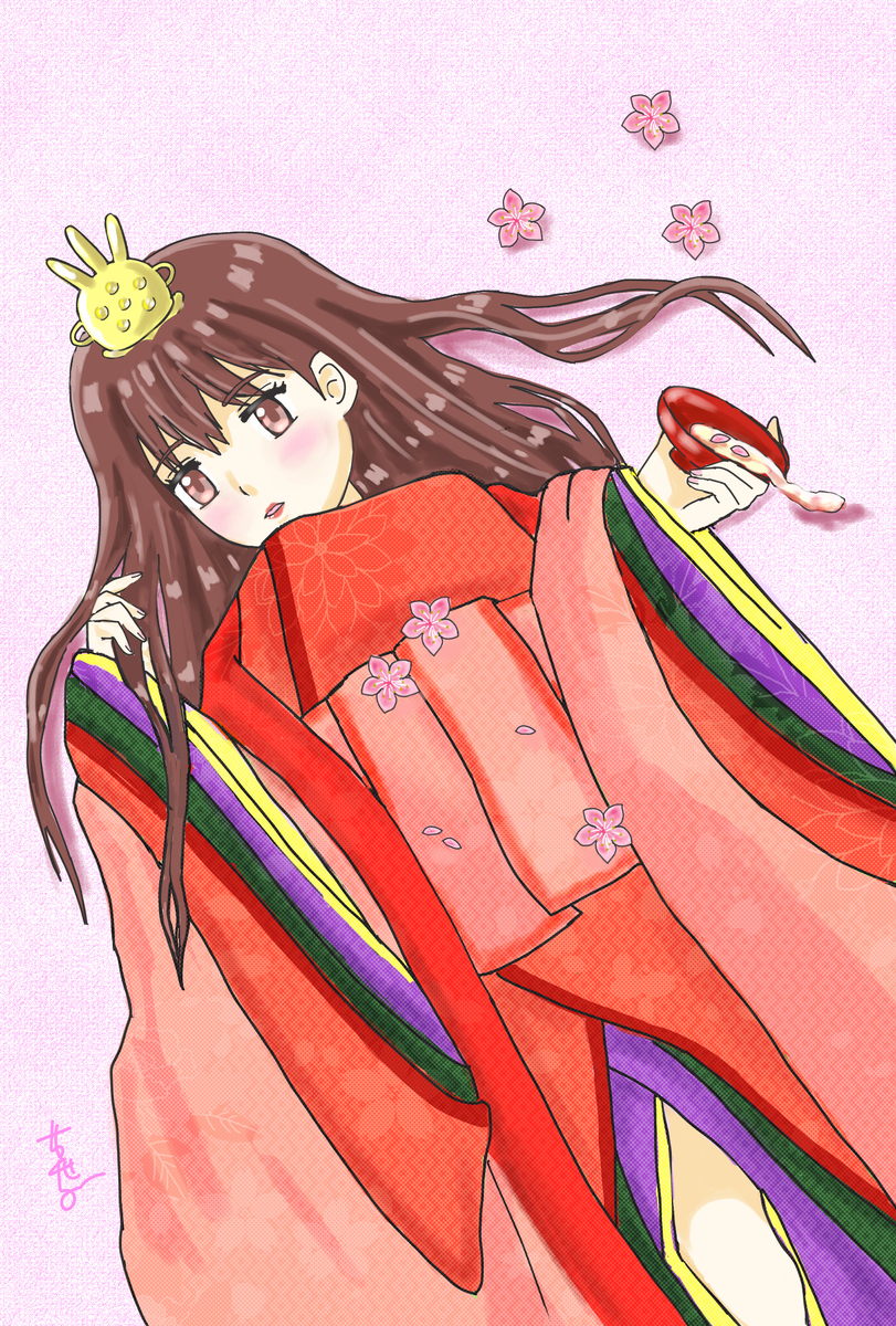 This is a pixiv picture whose title is 🍶甘酒と桃色頬🍶.