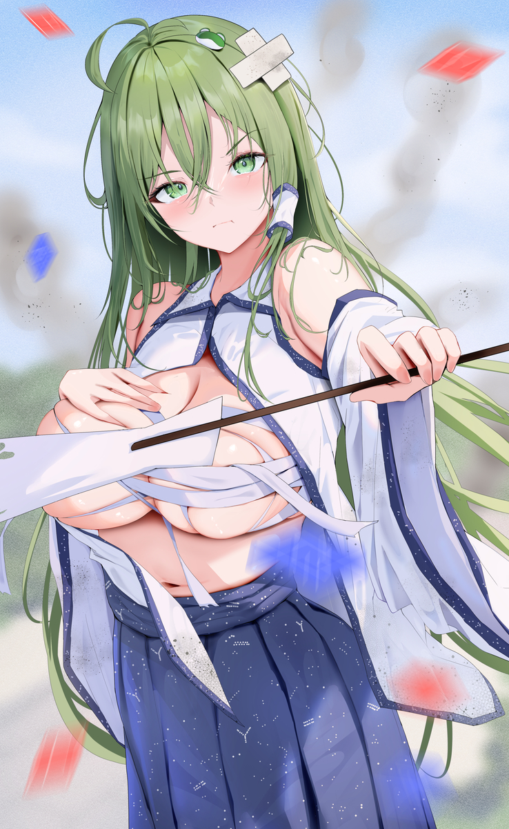 This is a pixiv picture whose title is sanae.