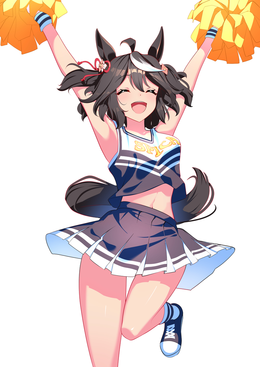 This is a pixiv picture whose title is 応援してくれるチアキタちゃん.