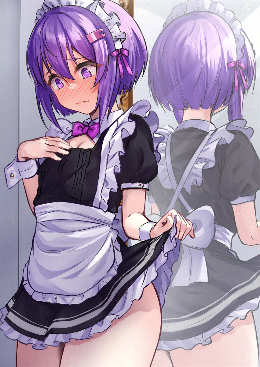 This is a pixiv picture whose title is メイドゆかり雫.