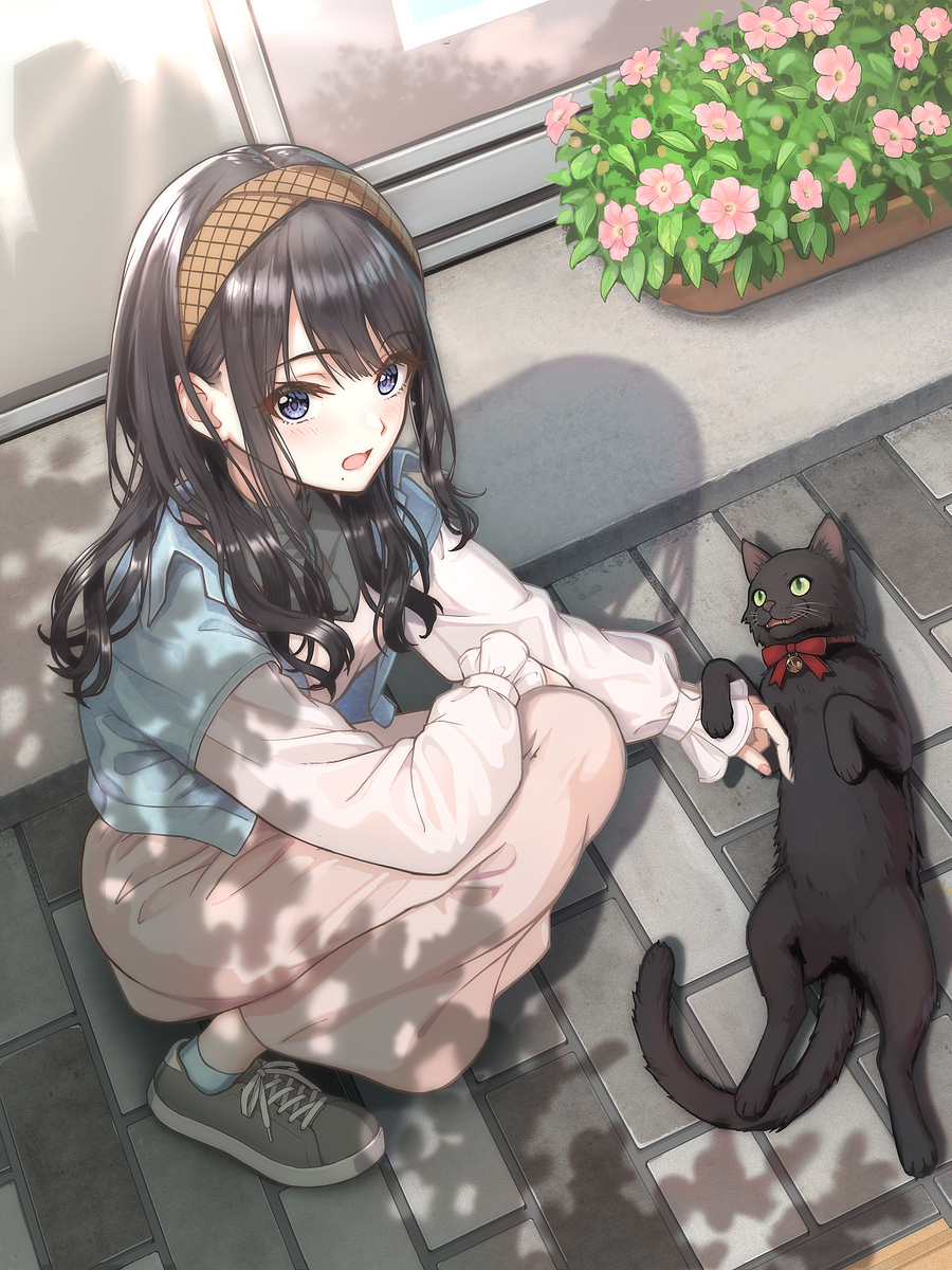 This is a pixiv picture whose title is 猫と灯織　風野灯織生誕祭２０２４.