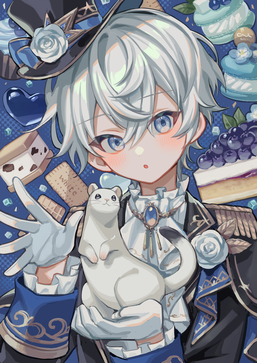 This is a pixiv picture whose title is 青い魔法.