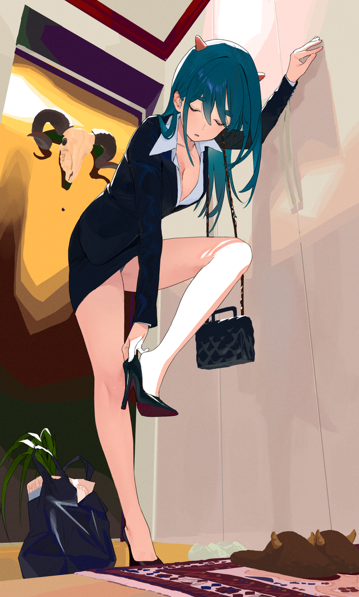 This is a pixiv picture whose title is ホーンとに終わった….