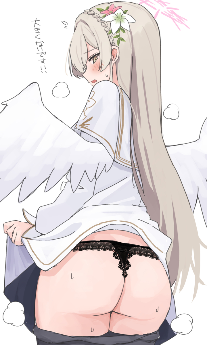This is a pixiv picture whose title is ナギサはお尻が魅力的だよねちょっと大きめだし.