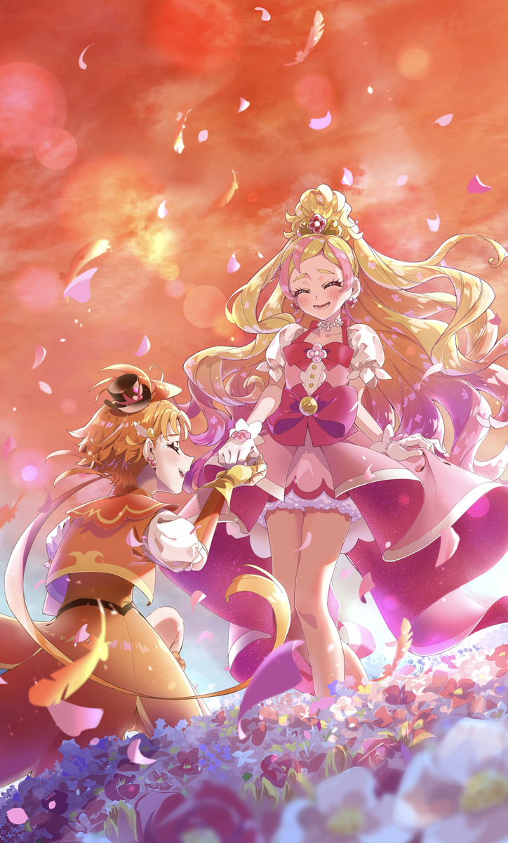 This is a pixiv picture whose title is キュアウイング　キュアフローラ.
