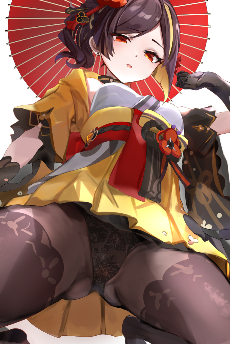 This is a pixiv picture whose title is 千織さんの太もも好き....