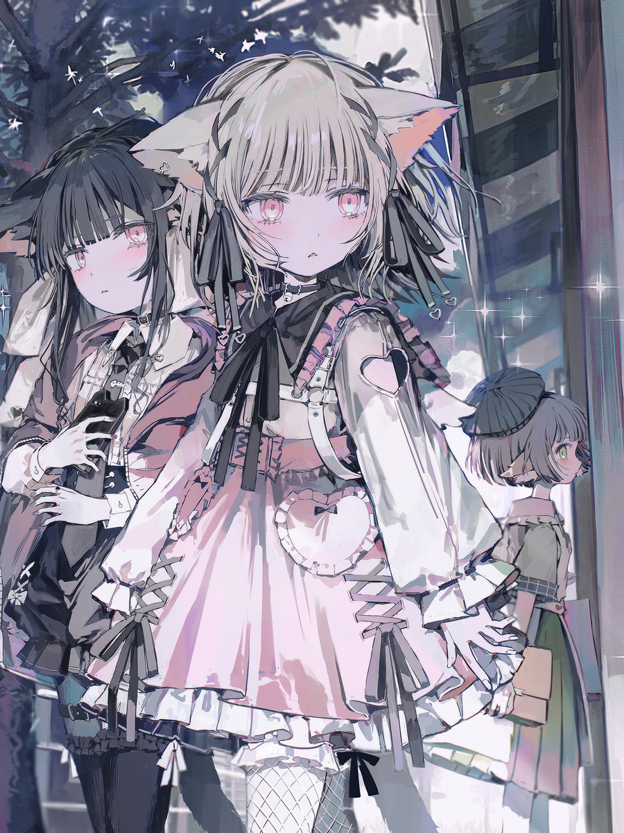 This is a pixiv picture whose title is TinyFox×適当緑コラボ キービジュアルイラスト.